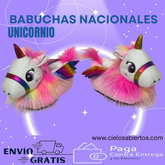 Babuchas Pantuflas Unicornio Térmicas Suela Antideslizante